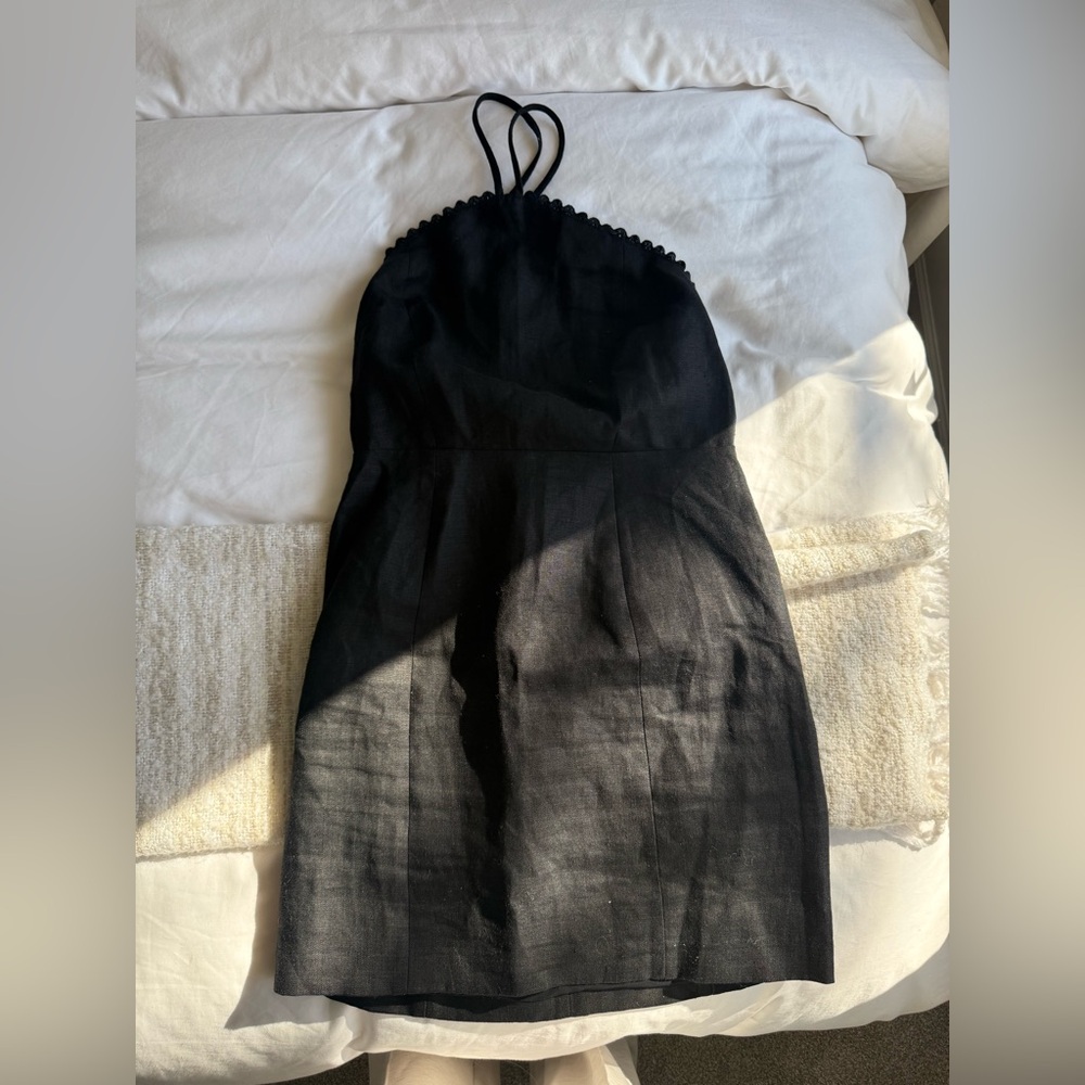 Sezane linen Black Dress